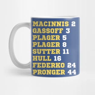 Blues Retired Numbers Mug